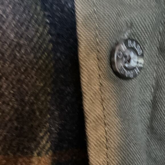 GHBass & Co Men’s XL Long Chore Coat Removable Flannel Liner Brown Jacket Collar - Picture 5 of 12